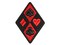 Harlequin Suits Diamonds Hearts Spades Clubs Multi-Color Embroidered Iron-On or Hook & Loop Patch Applique